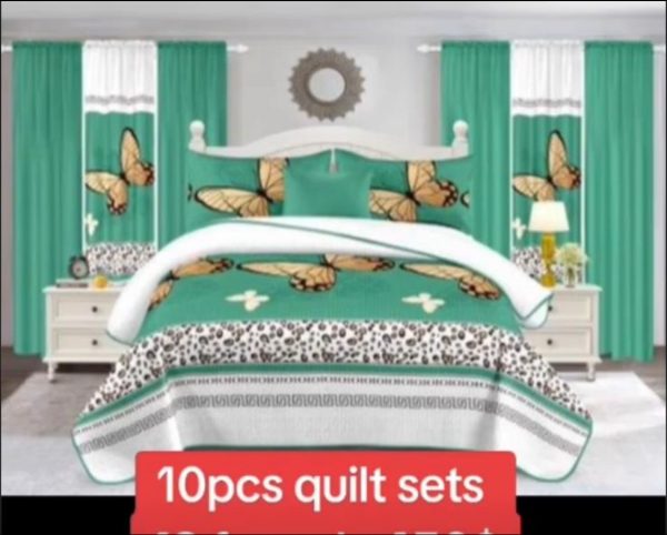 Green-Priscilla 10 pcs Quilt Set
