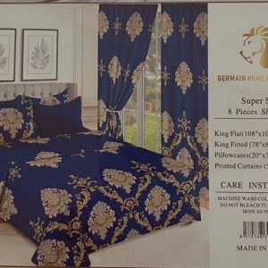 Super Soft 8 Pieces Sheet Set With Matching Curtains