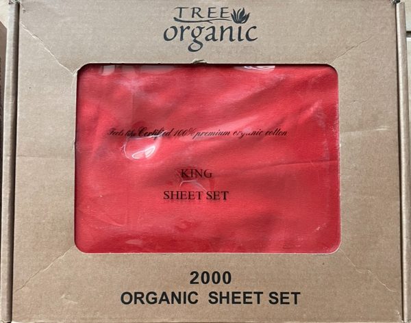 Red Bed Sheet Organic